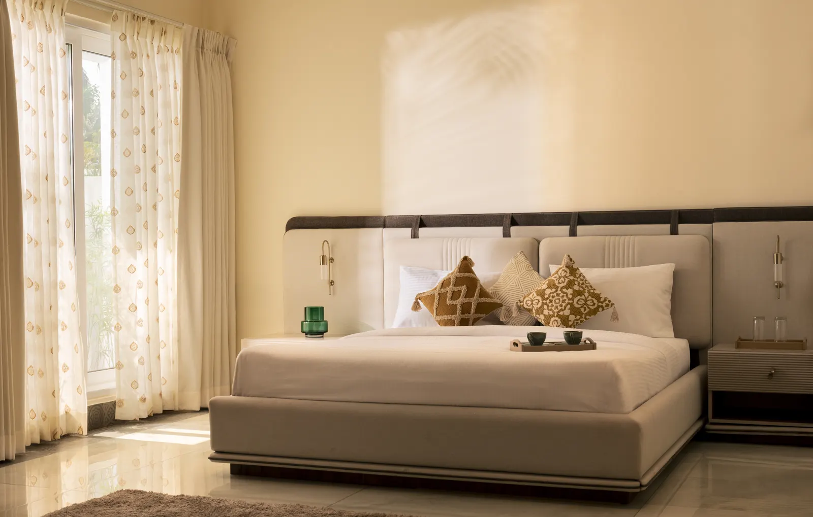 A Serenity Suite bedroom at Villa Raag